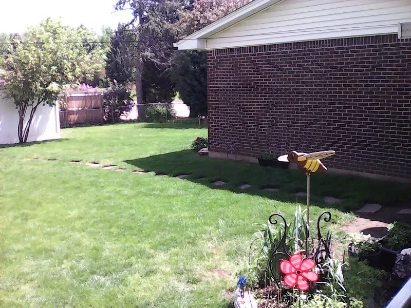 Exterior view of Denver sober living home — grass